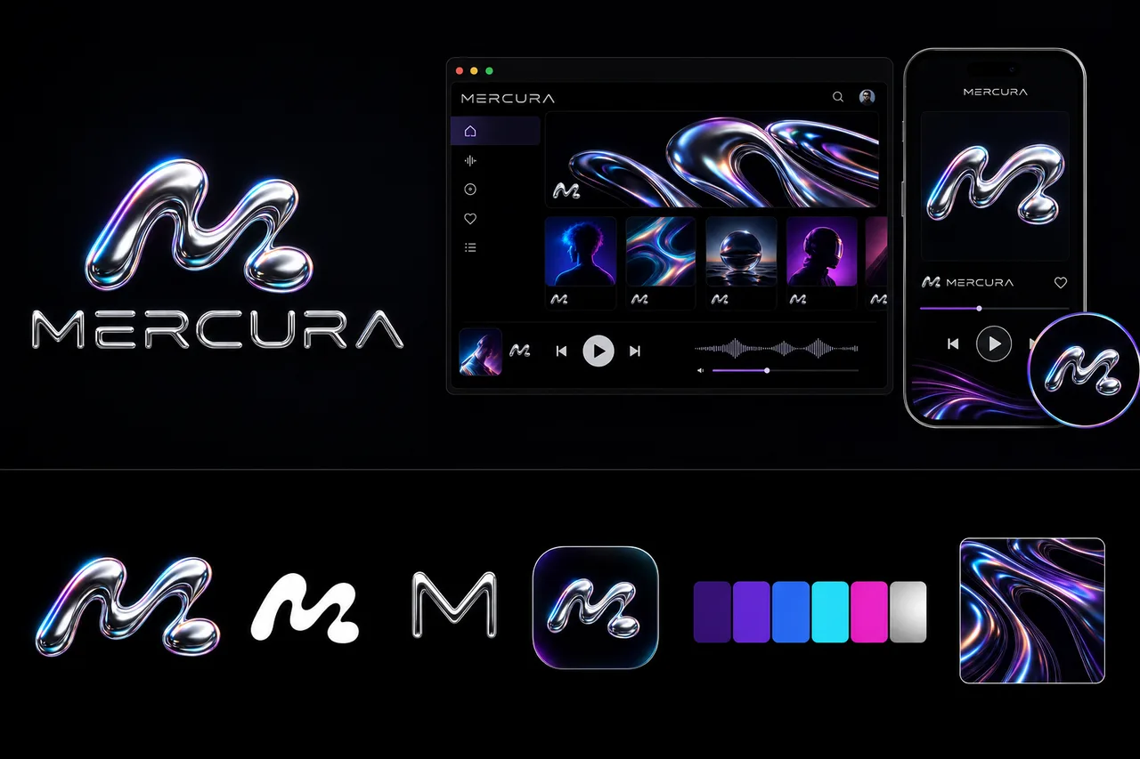 Chrome / Liquid Metal — the example brand's brief