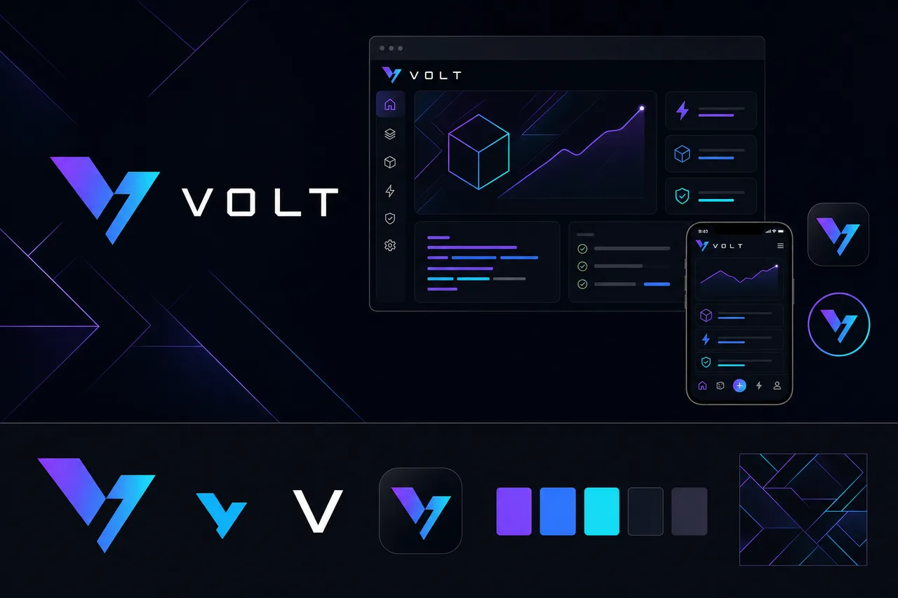 Geometric / Tech-futurist — the example brand's brief