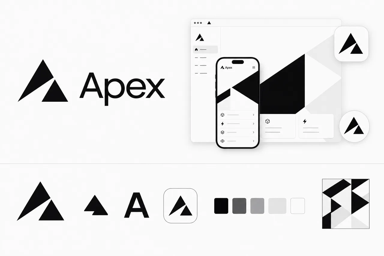 Stark Monochrome — the example brand's brief